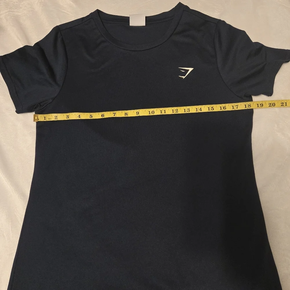 Gymshark Mens T-Shirt Short Sleeve Navy Blue Gym Casual Athleisure Large - Picture 6 of 8